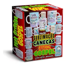 Super Pack 110 Artes Sublimação Gospel Lettering Canecas