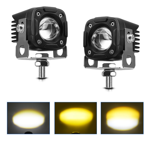 2* Luces Led Auxiliares Faros De Lupa Para Auto Moto 18000lm Foto 2