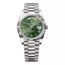 Relógio Rolex Daydate Presidente Verde Base Eta 2840+caixa