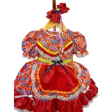 Vestido Infantil Festa Junina Quadrilha São João - 2 Ao 8 