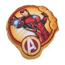 Almofada Infantil Avengers Homem De Ferro 39cm X 40cm Lepper Cor Vermelha