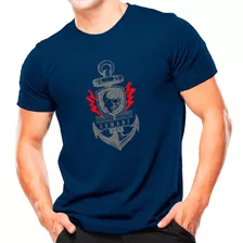 Camiseta Militar Estampada Comandos Anfíbios | Azul- Atack