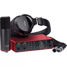 Focusrite Scarlett 2i2 Studio Interfaz De Audio Usb-c 4ª Gen Color Rojo