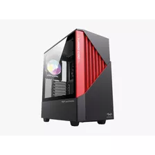 Chasis Gamer Wattana Triatus Roja 2.fan Argb Vidrio Templa