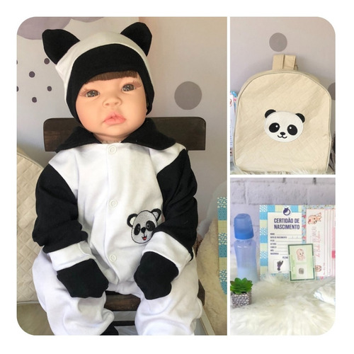 Bebê Tipo Reborn Menino Príncipe Com Acessórios 45cm + Bolsa