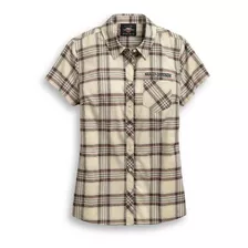 Camisa Xadrez Harley-davidson Plaid Woven Feminina P