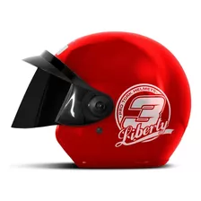 Capacete Aberto Para Moto Shineray Jet 125 + Viseira Fumê