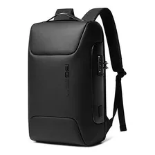 Mochila Masculina Antifurto Executiva Notebook Semi Rígida Cor Preto Desenho Do Tecido Liso