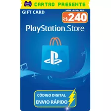 Gift Card Playstation Cartao Psn Br R$ 240 Reais