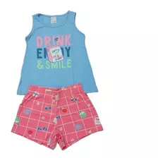 Conjunto Roupa Menina Infantil E Juvenil Criança Feminino 