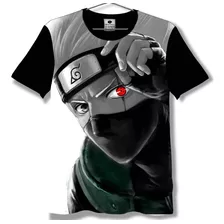 Camisa Camiseta Full 3d Top Kakashi Naruto Aktsuki