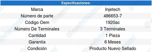 Sensor Presion Map 607 6cil 2.9l 03-06 Injetech 8325703 Foto 4