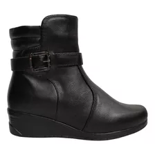 Bota Mooncity Anabela Feminina Mooncity Preto 71104