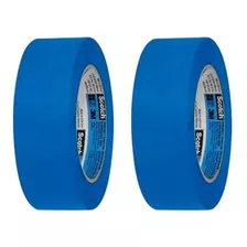 2 Rolos Fita Crepe Scotch Blue 48mmx50m Blue Tape 3m