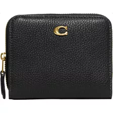 Coach Cartera Plegable Piel Guijarro Pulido Mujer, Talla