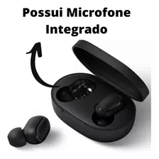 Fone Bluetooth Sem Fio Preto Para Redmi 10 / 10a