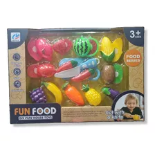 Brinquedo Comidinhas Com Velcro Frutas Vegetais Para Cortar