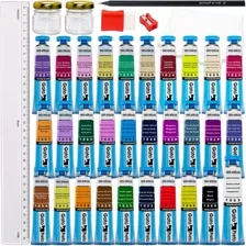 Kit 30 Cores Tinta Acrílica Gato Preto Acrilex Pintura Tela