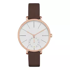 Relógio Skagen Feminino Com Pulseira De Couro