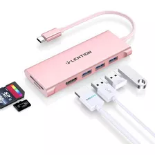 Lention Usb C Hub Con Hdmi 4k, 3 Usb 3.0, Lector De Tarjetas