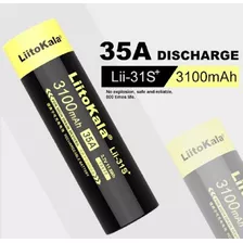 01 Bateria 18650 Liitokala 3100 Mah Cdr 35a Lii-31s+
