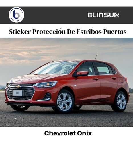 Sticker Proteccin De Estribos Puertas Chevrolet Onix Foto 2