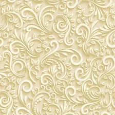 Papel De Parede Floral No Tom Amarelado 3d Delicado 1,50m 