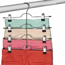 Percha Para Polleras Pantalones Organizador Broches Ganchos