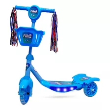 Patinete Infantil Com Led Crianças Scooter Dobrável 3 Rodas