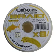 Multifilamento Lexus Braid 8 Hebras X 100m 0.16mm