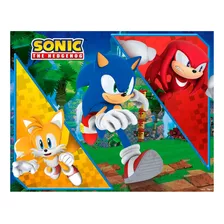 Painel Gigante Decoração Sonic Festa Cor Mais Viva 100x78cm
