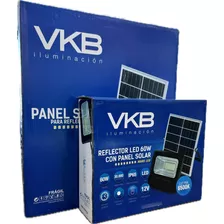  (pack 2) Foco Proyector Led 60w Con Panel Solar Ip65 - Vkb