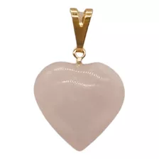 Pingente De Pedra Quartzo Rosa - Coração Pino