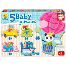 Baby Puzzle X5 Animales Al Volante Educa - Sharif Express
