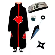 Kit Manto Akatsuki + Bandana Kunai /naruto/anel Deidara M08