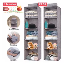 Organizador Colgante De Bolsas 5 Compartimentos Plegable,2pz