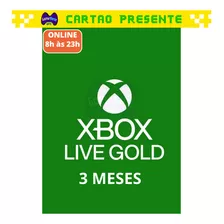 Gift Card Xbox Live Gold 3 Meses - Cartao Microsoft Brasil