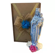 Altar A La Virgen Del Carmen Caja De Detalle En Madera 20cm