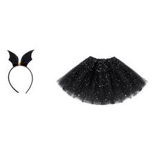 Fantasia Halloween Infantil - Tiara + Saia Tutu 