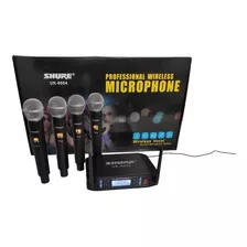  Shure Set De 4 Microfonos Inlamabricos Baterias Recargable