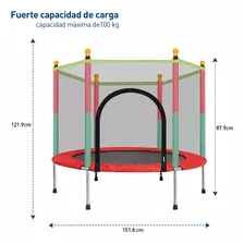 Trampolin Brincolin Tumbling Niños Infantil Red Seguridad Color De La Lona De Salto Rojo