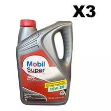 Aceite Sintetico Mobil Super 10w30 3 Garrafas 14.19l 