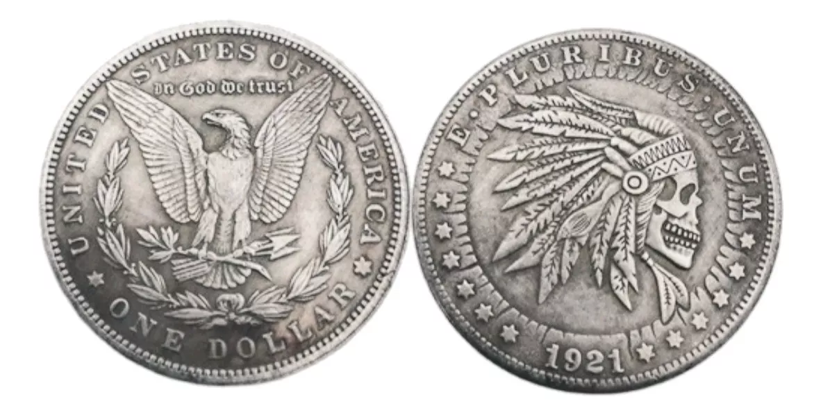Moneda 1 Dólar Morgan Estados Unidos 1921, E Pluribus Unum
