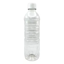 Botella Agua Pet Cristal 500ml Con Tapa Seguridad (50 Pzas)