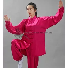 Terno De Kung Fu, Uniforme De Tai Chi De Cetim, Camisa De Wu