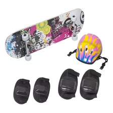 Kit Skate Infantil Radical Iniciante Menina Menino 70cm