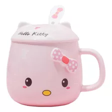 Taza De Hello Kitty Con Tapa Y Cuchara