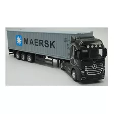 Miniatura Carreta Mercedes Benz Container Esc 1:50 Maersk P