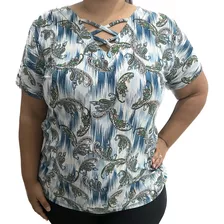 Kit 2 Camiseta Plus Size Feminina Blusinha Manga Soltinha