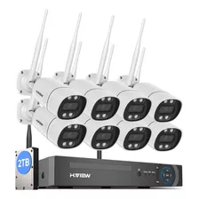 H.view Kit 8 Cámaras De Seguridad Vigilancia Wifi 5mp 2tb